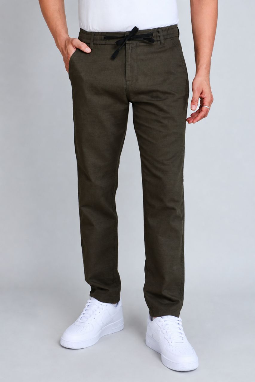Olive Green Joggers Pants view 4