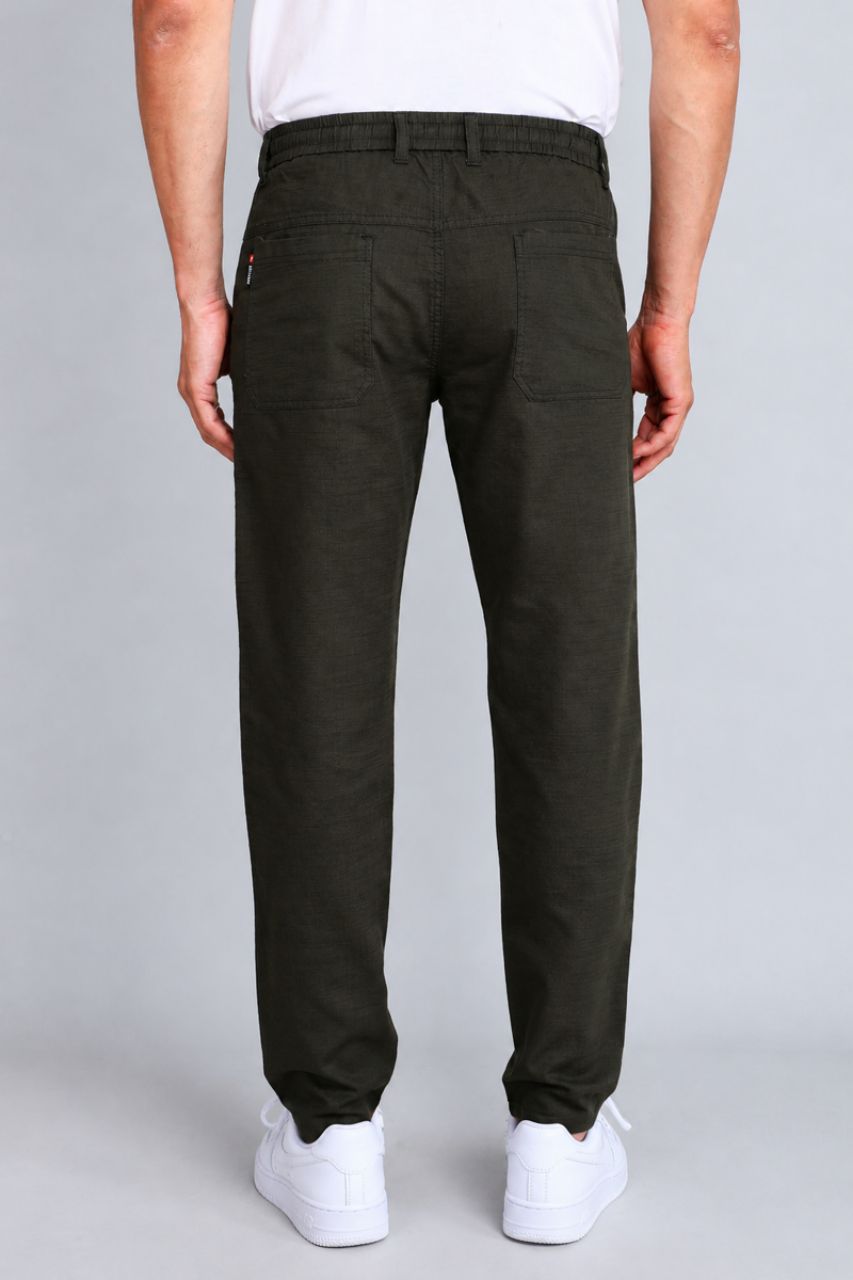 Olive Green Joggers Pants view 5