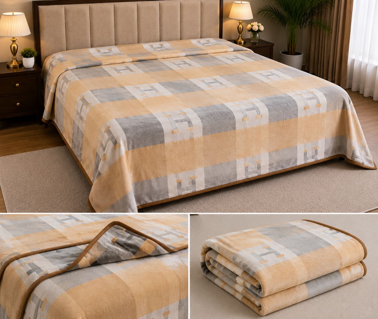 Reversible AC Double Bed Blanket – Premium Luxury Design view 8