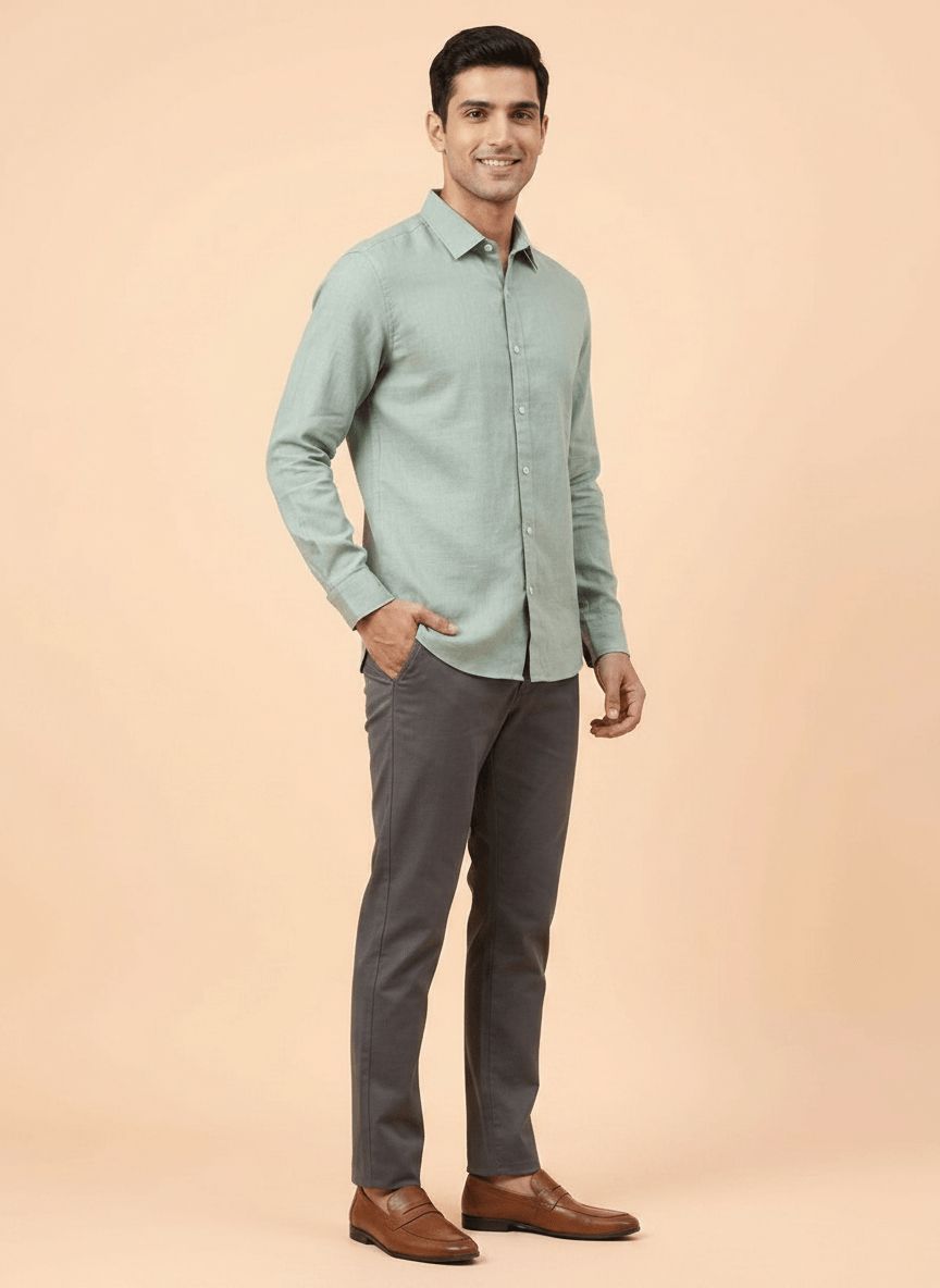 Dusty Green Casual Shirt view 2