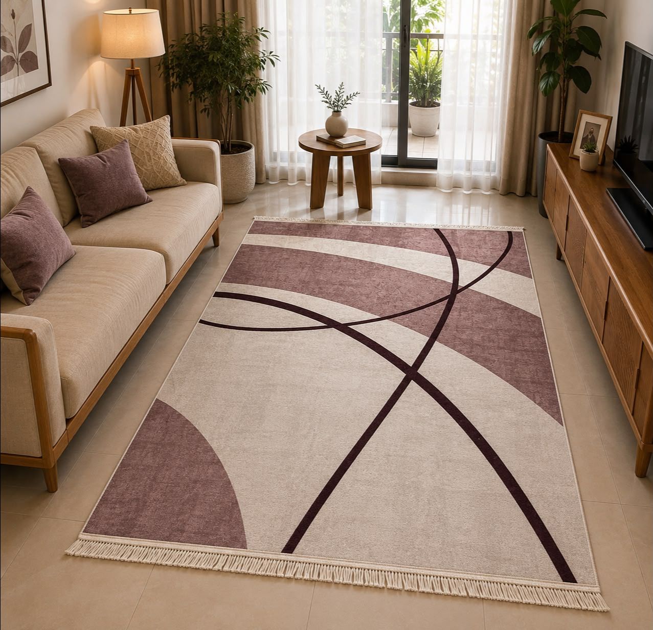 Premium Abstract Imported Area Rug , (5*7) Ft Size view 3
