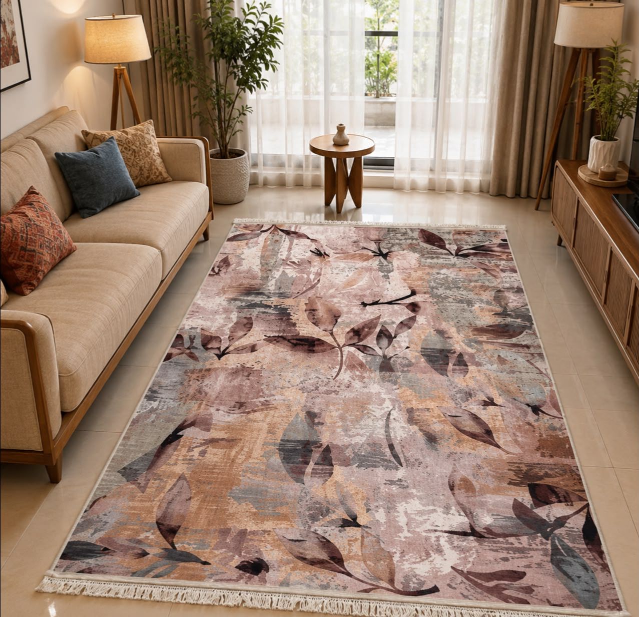 Premium Abstract Imported Area Rug , (5*7) Ft Size view 4