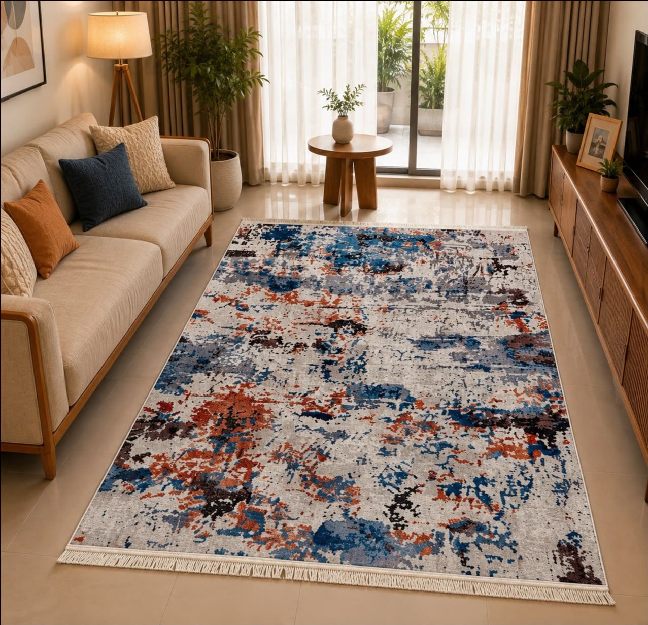 Premium Abstract Imported Area Rug , (5*7) Ft Size view 5