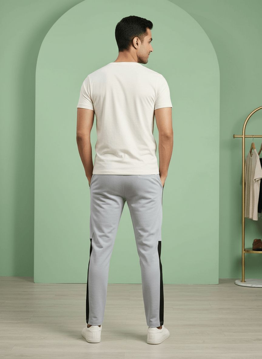 Grey Casual Track Pants view 3