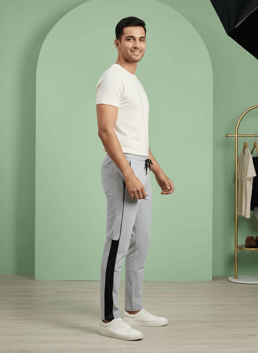 Grey Casual Track Pants view 5