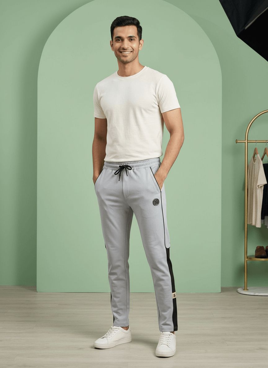 Grey Casual Track Pants view 4