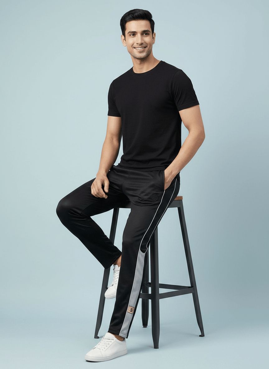 Black Comfort Casual Lower view 2