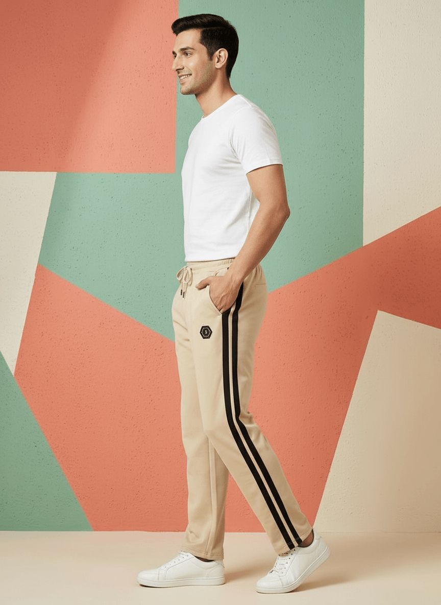 Beige Casual Lower view 3