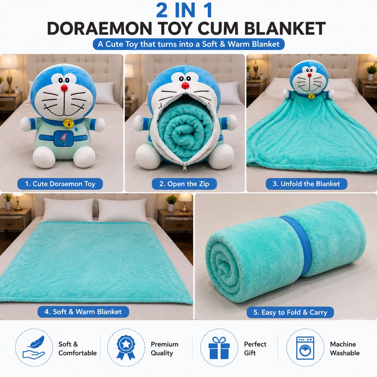 2 in 1 Toy Cum Blanket view 2