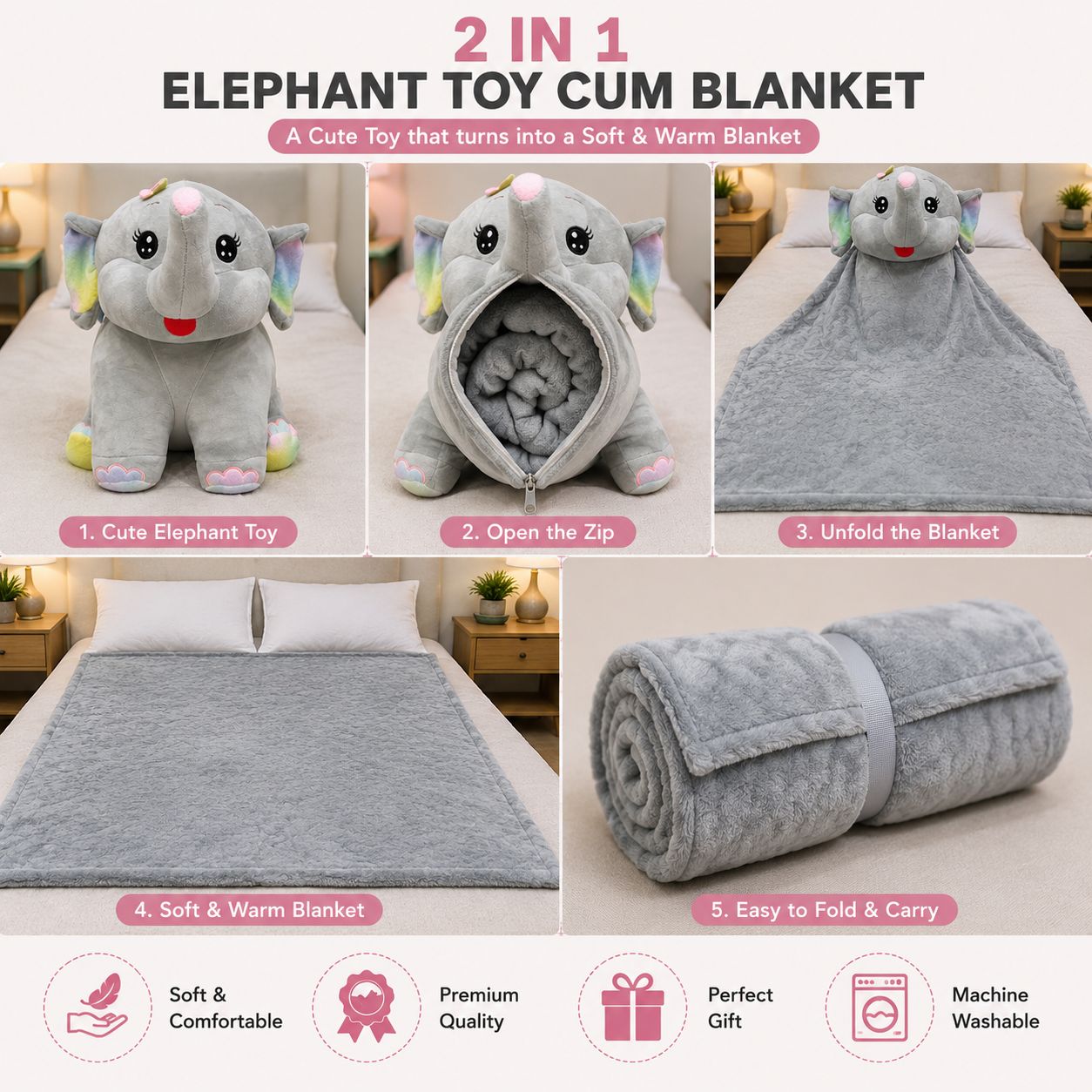 2 in 1 Toy Cum Blanket view 3