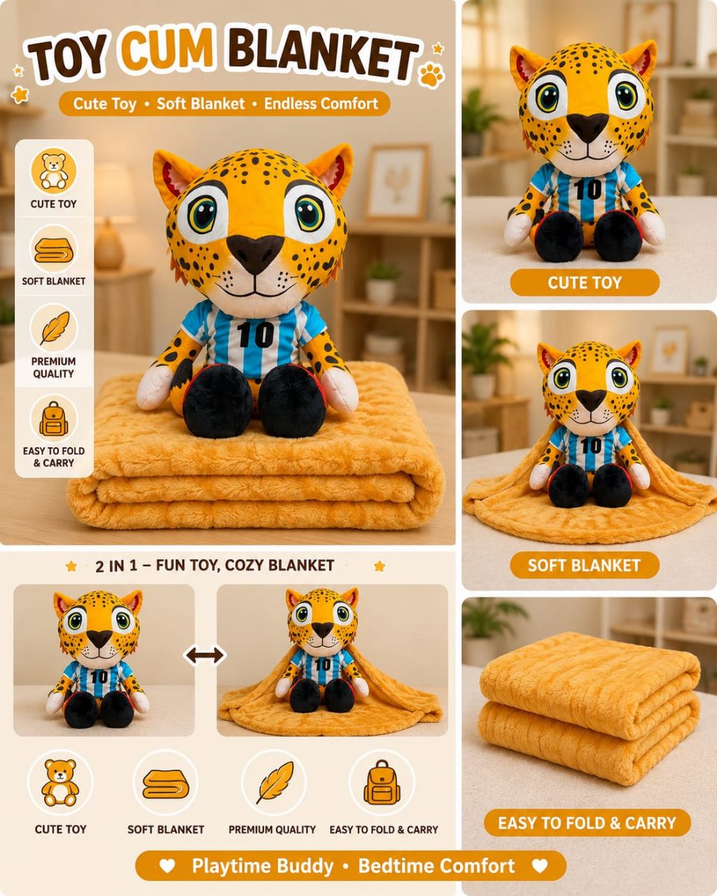 2 in 1 Toy Cum Blanket view 9