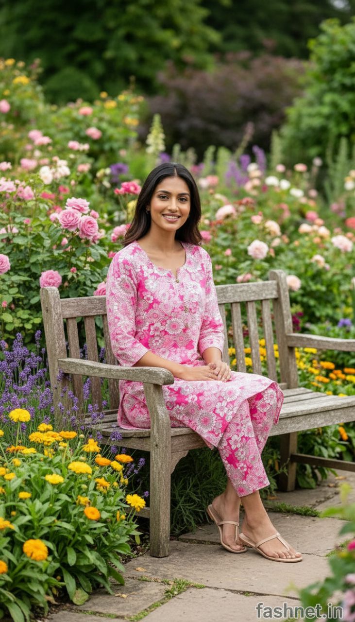 Floral Printed Kurta Set 06 view 3