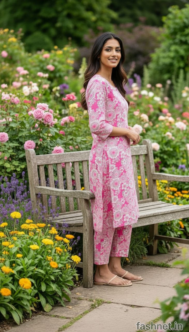 Floral Printed Kurta Set 06 view 5