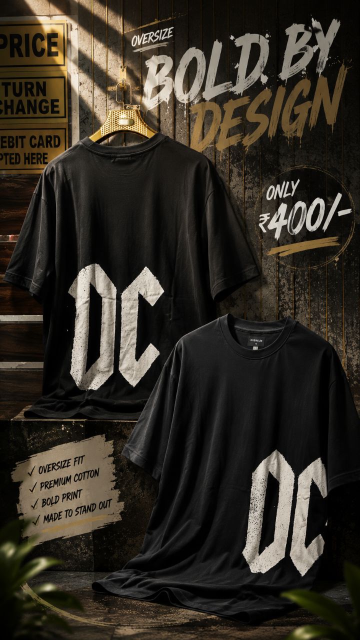 Oversized Black T-Shirt view 2