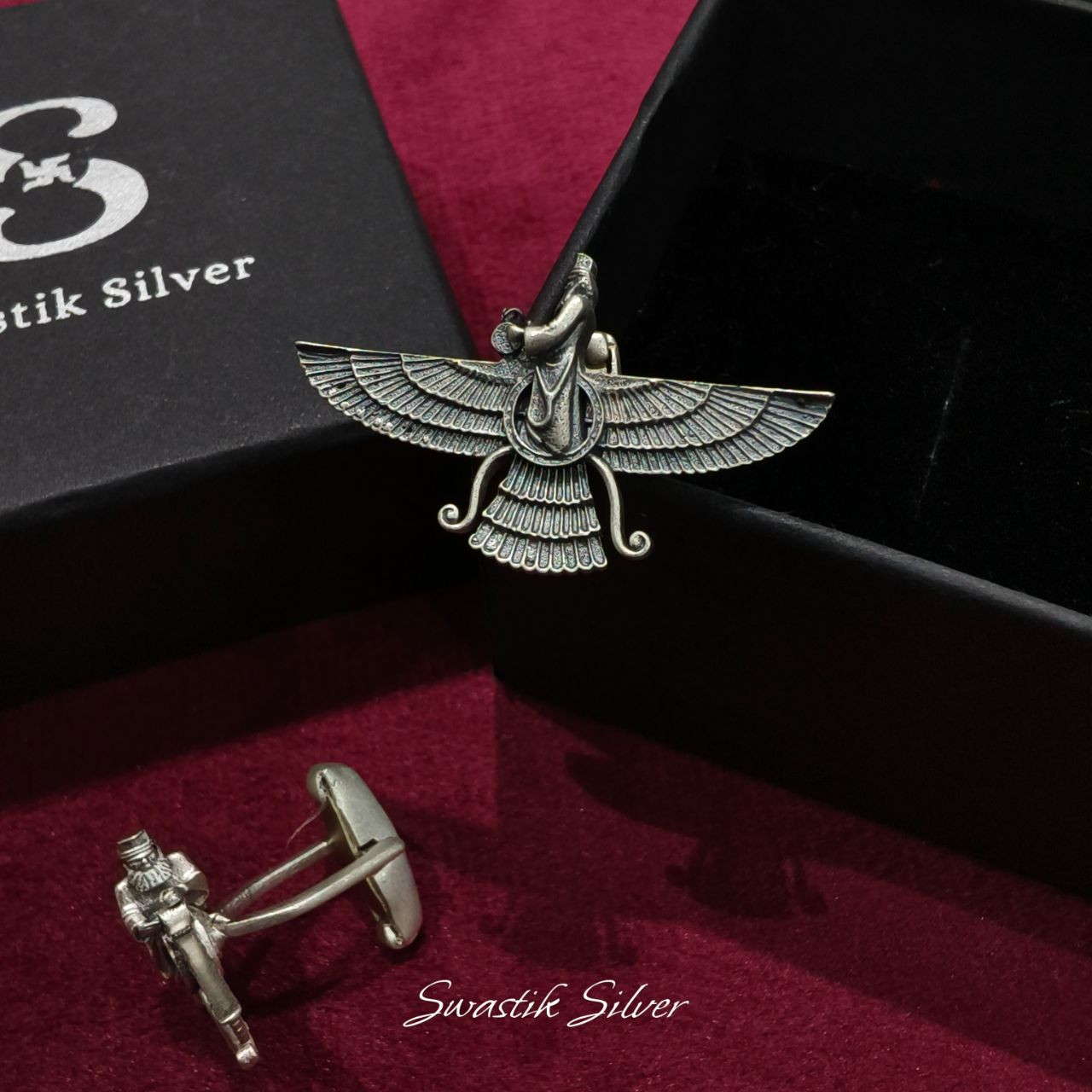 Faravahar Winged Guardian Cufflinks view 3