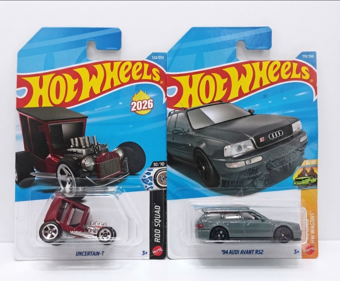Hot Wheels 2-Car Combo Pack – '94 Audi Avant RS2 & Uncertain-T | 1:64 Scale