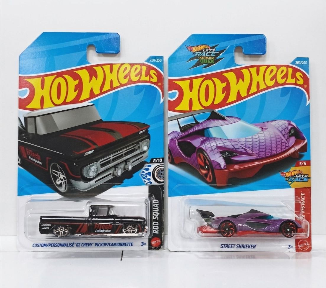 Hot Wheels 2-Car Combo Pack – Custom '62 Chevy Pickup & Street Shrieker | 1:64 Scale