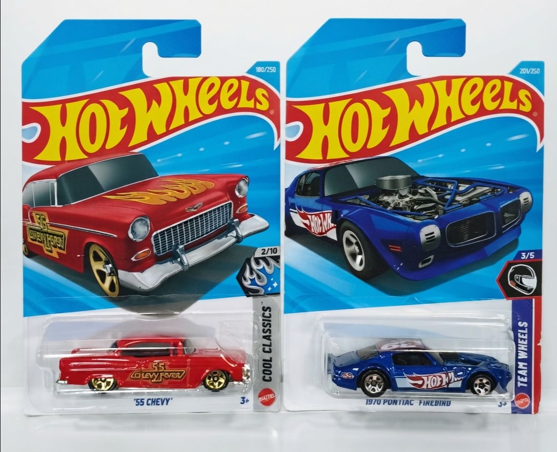 Hot Wheels 2-Car Combo Pack – '55 Chevy & 1970 Pontiac Firebird | 1:64 Scale