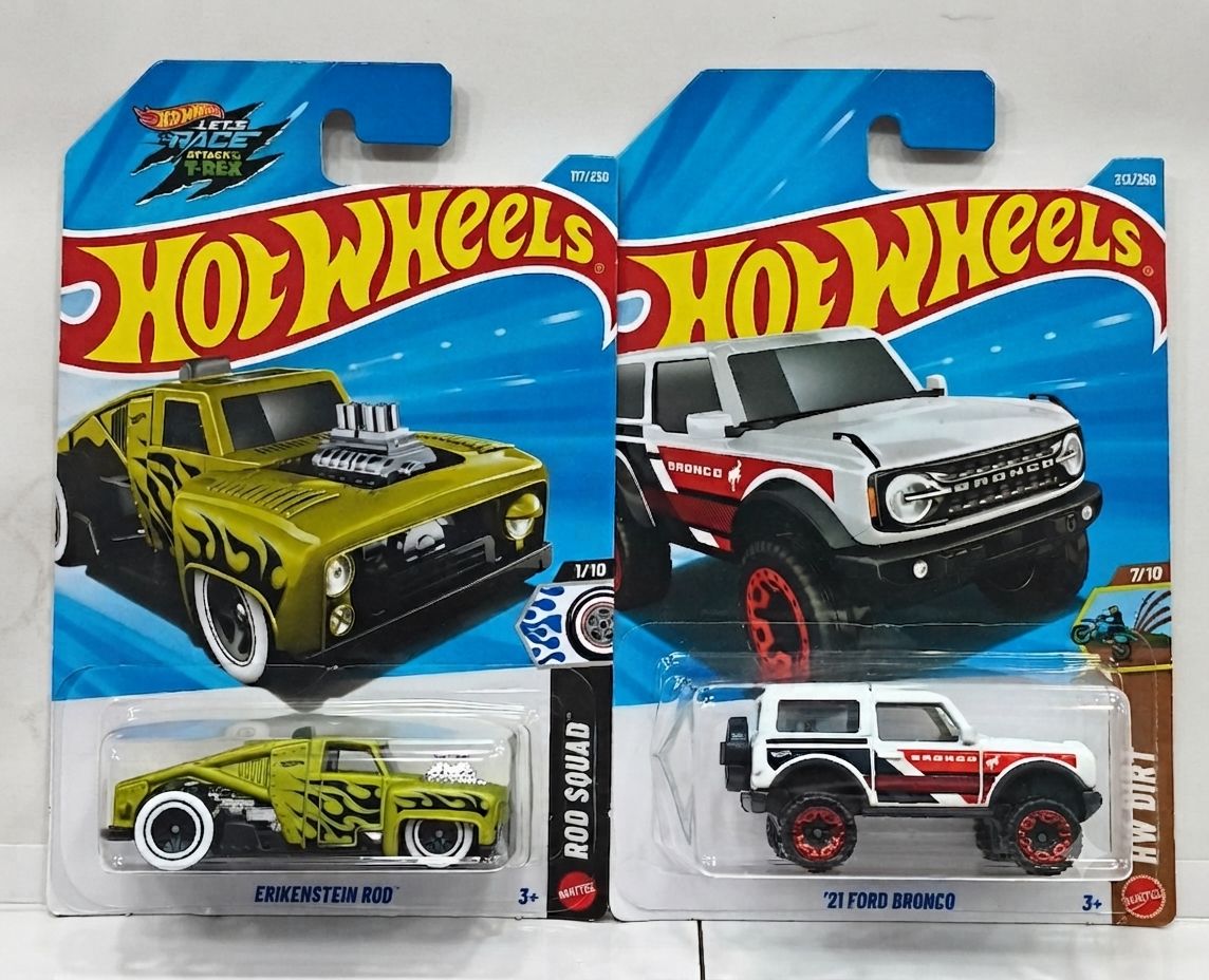 Hot Wheels 2-Car Combo Pack – '21 Ford Bronco & Erikenstein Rod | 1:64 Scale