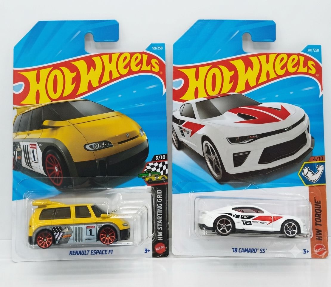 Hot Wheels 2-Car Combo Pack – Renault Espace F1 & '18 Camaro SS | 1:64 Scale