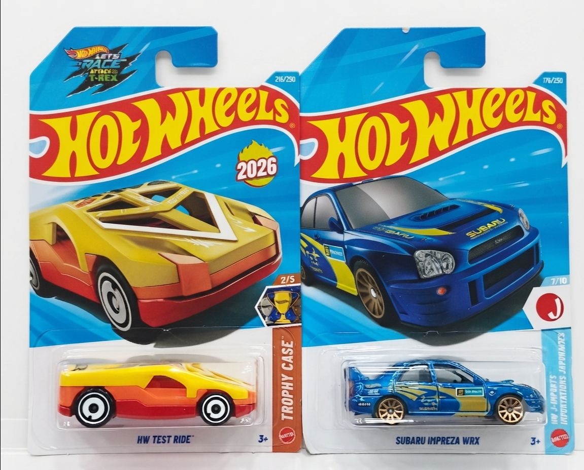 Hot Wheels 2-Car Combo Pack – HW Test Ride & Subaru Impreza WRX | 1:64 Scale