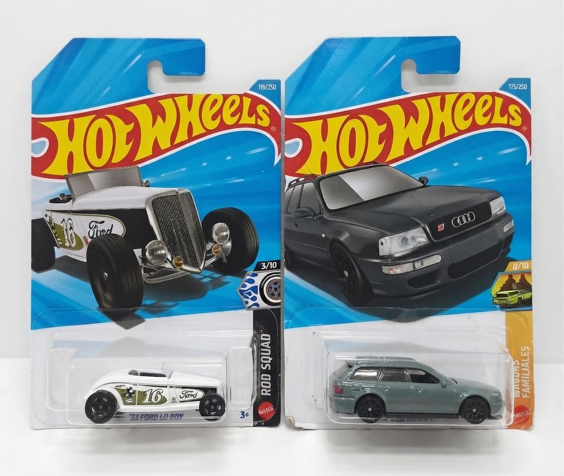 Hot Wheels 2-Car Combo Pack – '33 Ford Lo Boy & '94 Audi Avant RS2 | 1:64 Scale