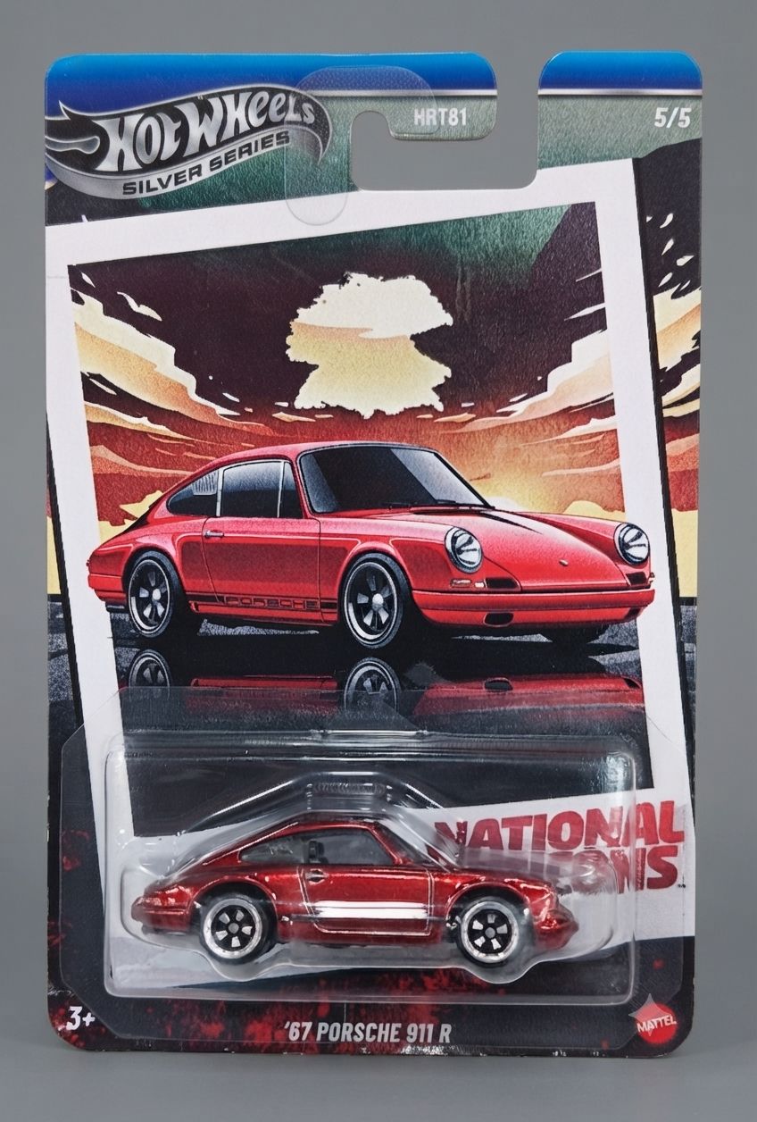 Hot Wheels Silver Series – '67 Porsche 911 R | National Icons | Premium Die-Cast Collectible