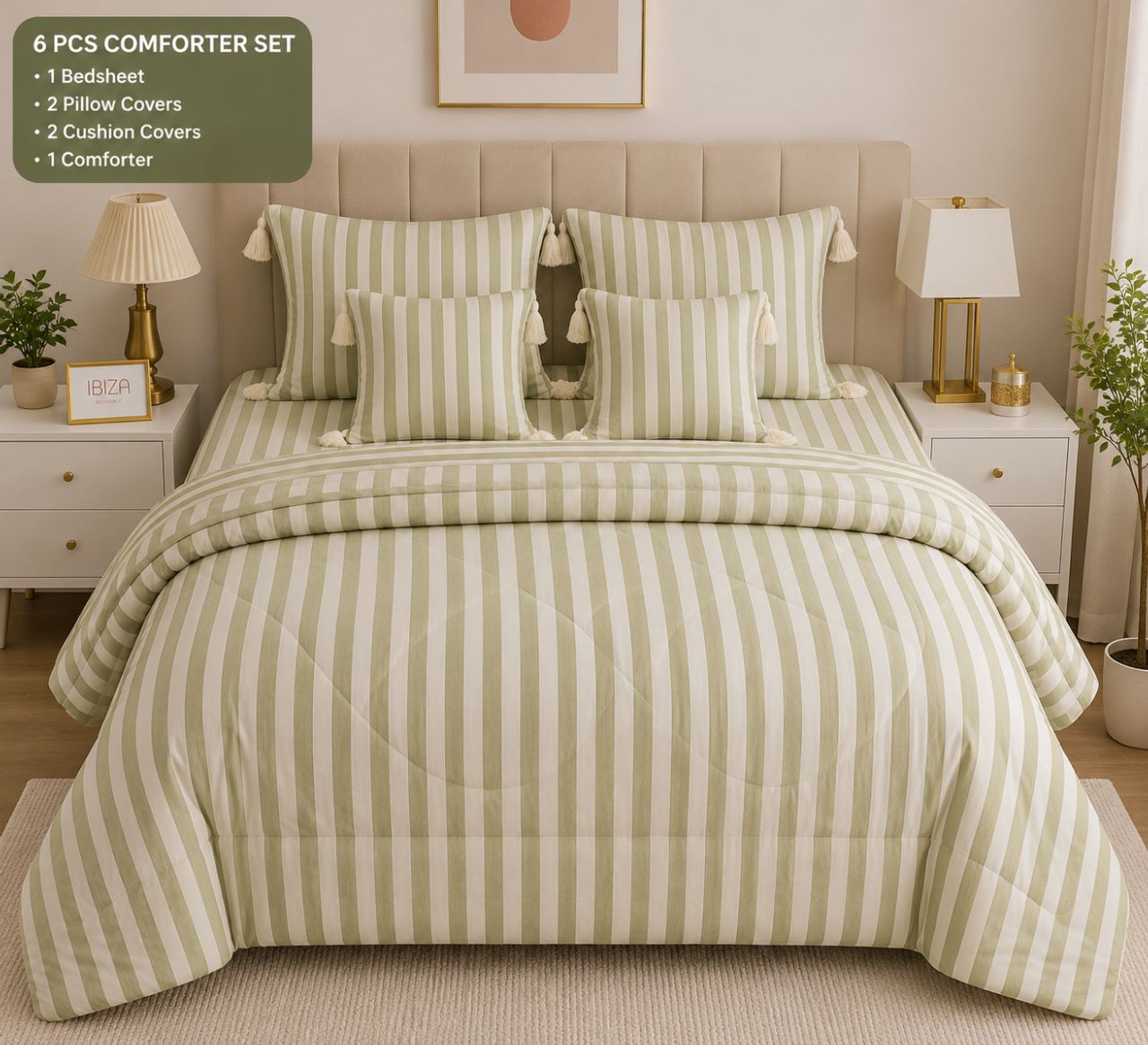 IMPORTED 6 PCS COMFORTER SET view 2