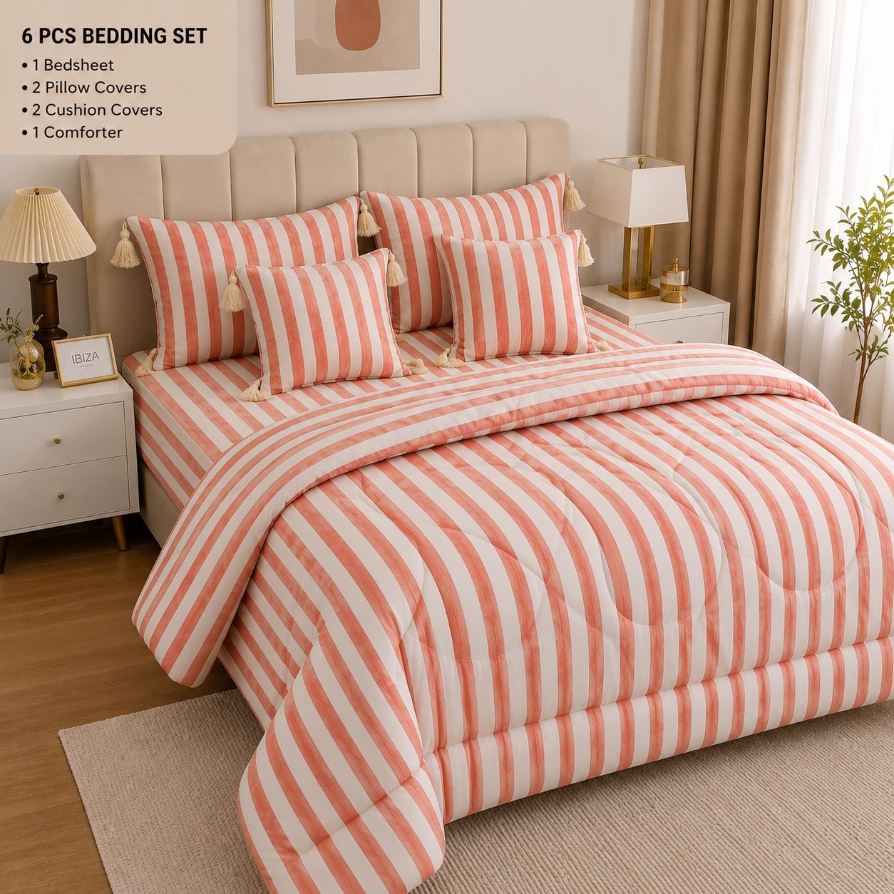 IMPORTED 6 PCS COMFORTER SET view 3