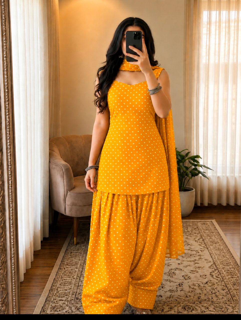 Bandhani Farshi suit Set view 5
