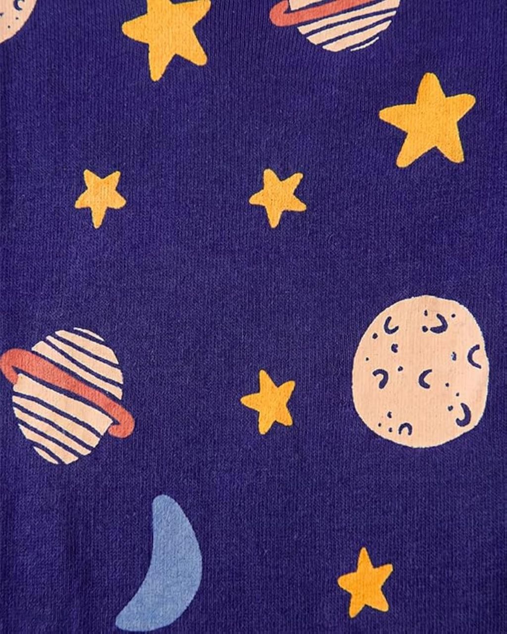 Carter's Baby Boy 3-Pack Cotton Bodysuits in Outerspace Print | Soft Baby Innerwear 4 view 3