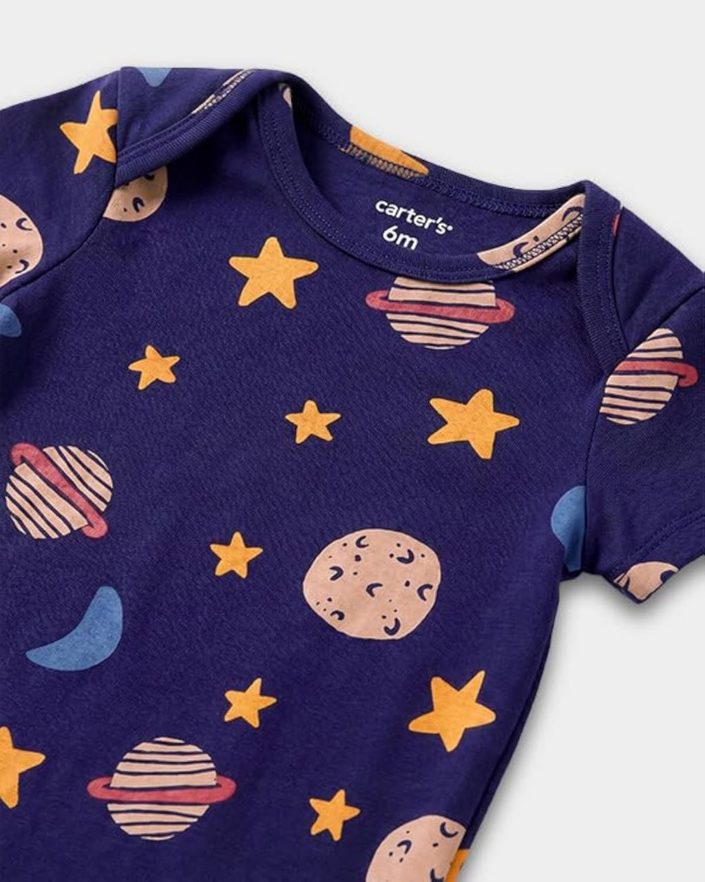 Carter's Baby Boy 3-Pack Cotton Bodysuits in Outerspace Print | Soft Baby Innerwear 4 view 2