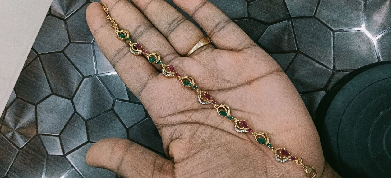 Gold and Gemstone Bracelet view 2