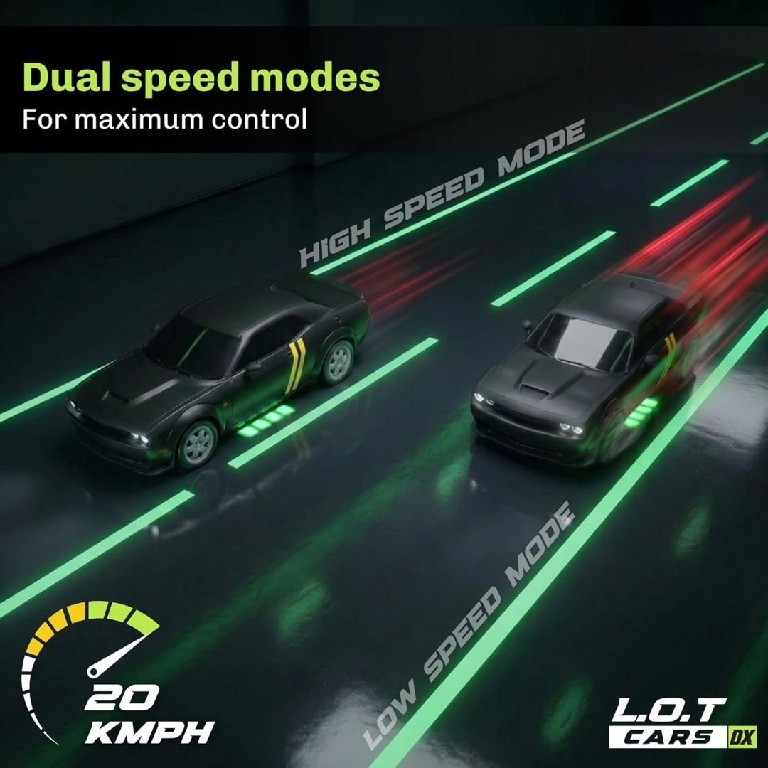 Shadow Remote Control Car | 20Kmph, 2.4Ghz | Rc Drifting Car, Rc Car 4x4, Drift Car Remote Control Range Upto 100m, Race-Ready Build ABS Plastic Body, Multi-Mode LED Lights (Tarmac Black) view 3