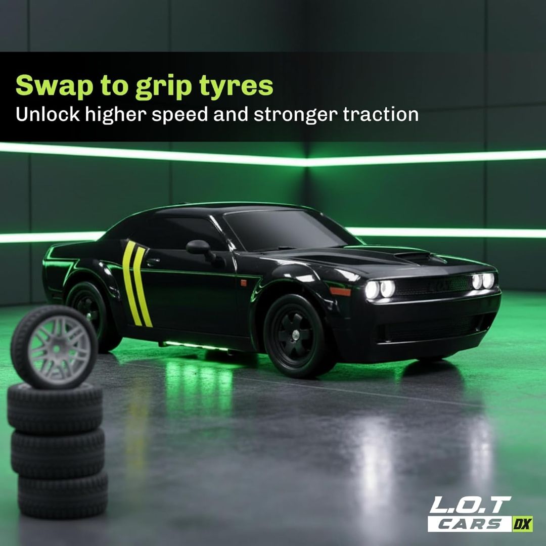 Shadow Remote Control Car | 20Kmph, 2.4Ghz | Rc Drifting Car, Rc Car 4x4, Drift Car Remote Control Range Upto 100m, Race-Ready Build ABS Plastic Body, Multi-Mode LED Lights (Tarmac Black) view 7
