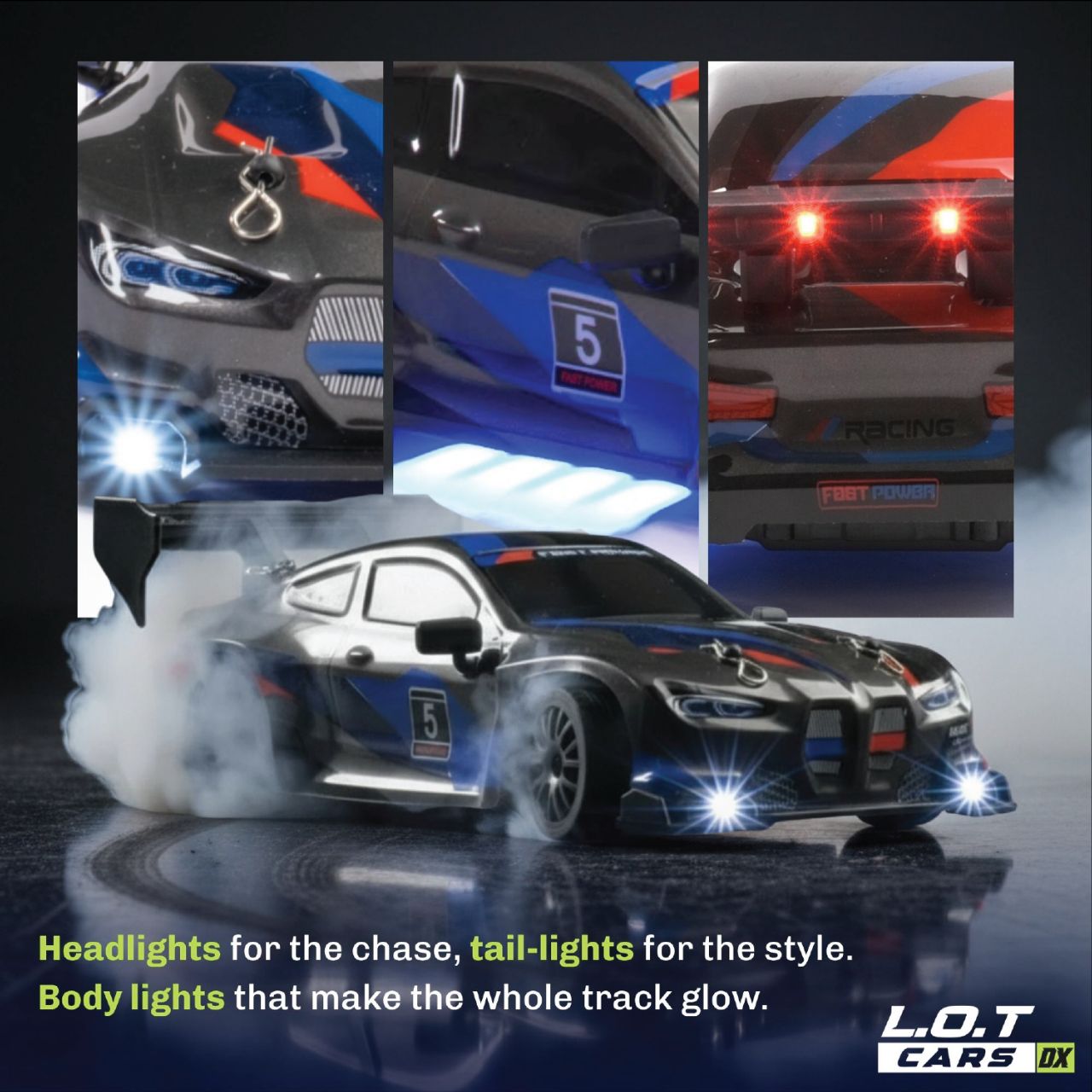 L.O.T Cars Ghost - RC Drift Car Underground Black view 6