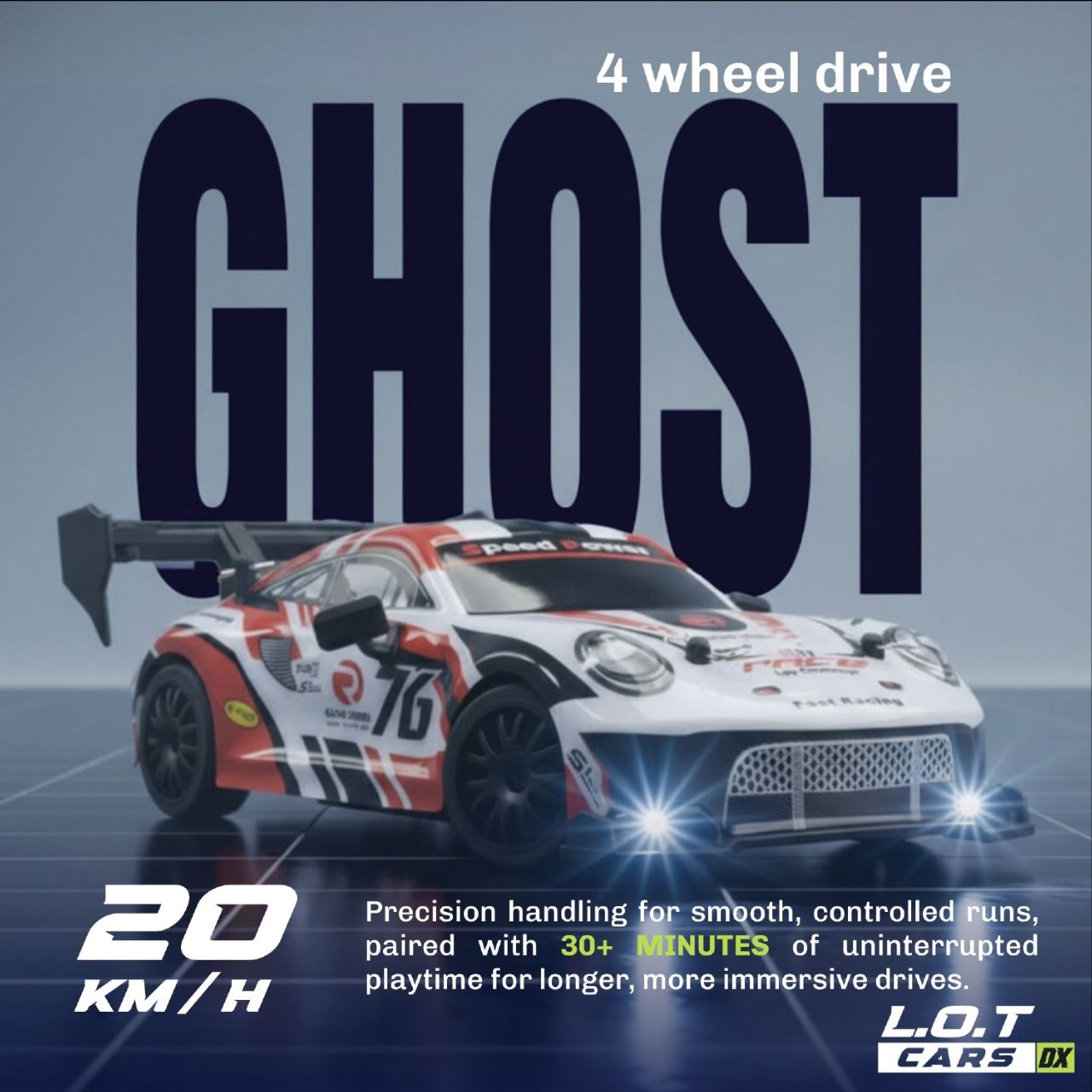 L.O.T Cars Ghost - RC Drift Car Burnout Red view 5