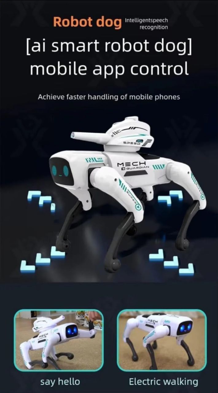 Remote Control Dog Toy for Kids, 2in1 Programmable App Control AI Smart Robot Dogs, Voice Command, Music, Dancing, Storytelling with Water Bullet RC Robot Toy for Kids (Water Bullet Dog) view 8