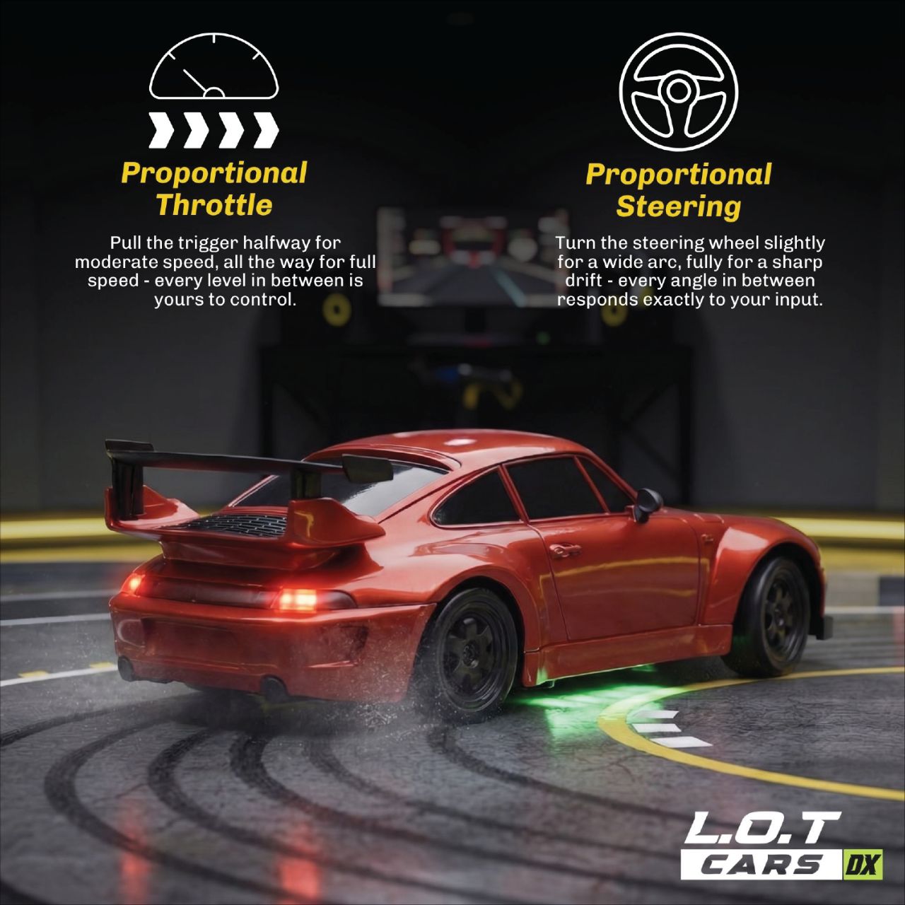 L.O.T Cars Flare 2.0 - RC Drift Car Flare Burnout Red view 4