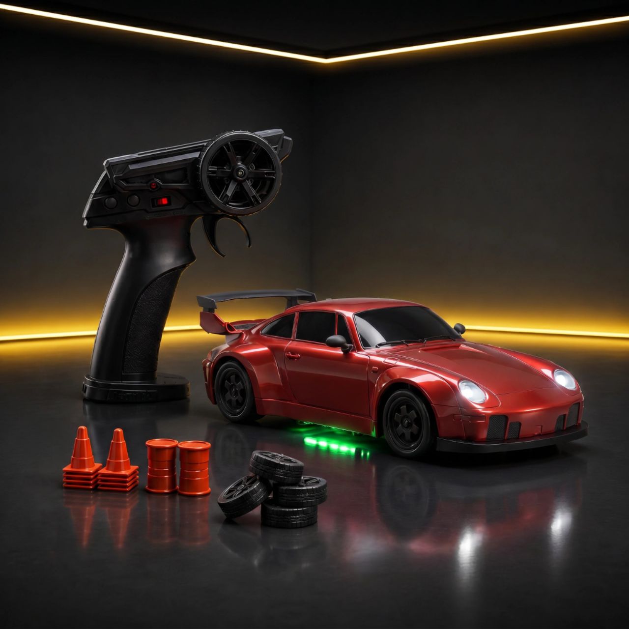 L.O.T Cars Flare 2.0 - RC Drift Car Flare Burnout Red