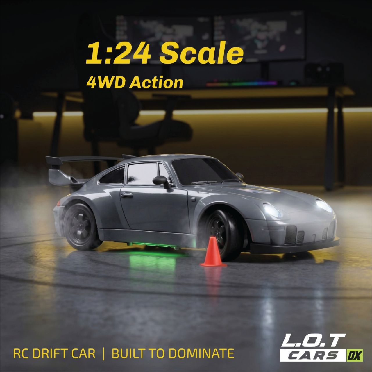 L.O.T Cars Flare 2.0 - RC Drift Car Burnout Gray 🩶 view 5