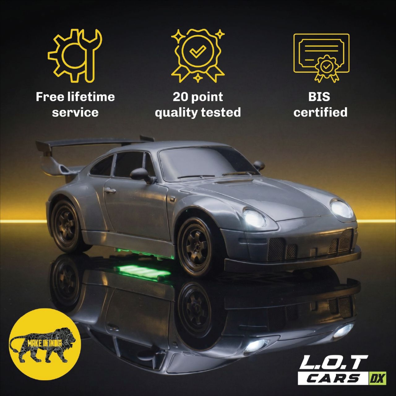 L.O.T Cars Flare 2.0 - RC Drift Car Burnout Gray 🩶 view 6