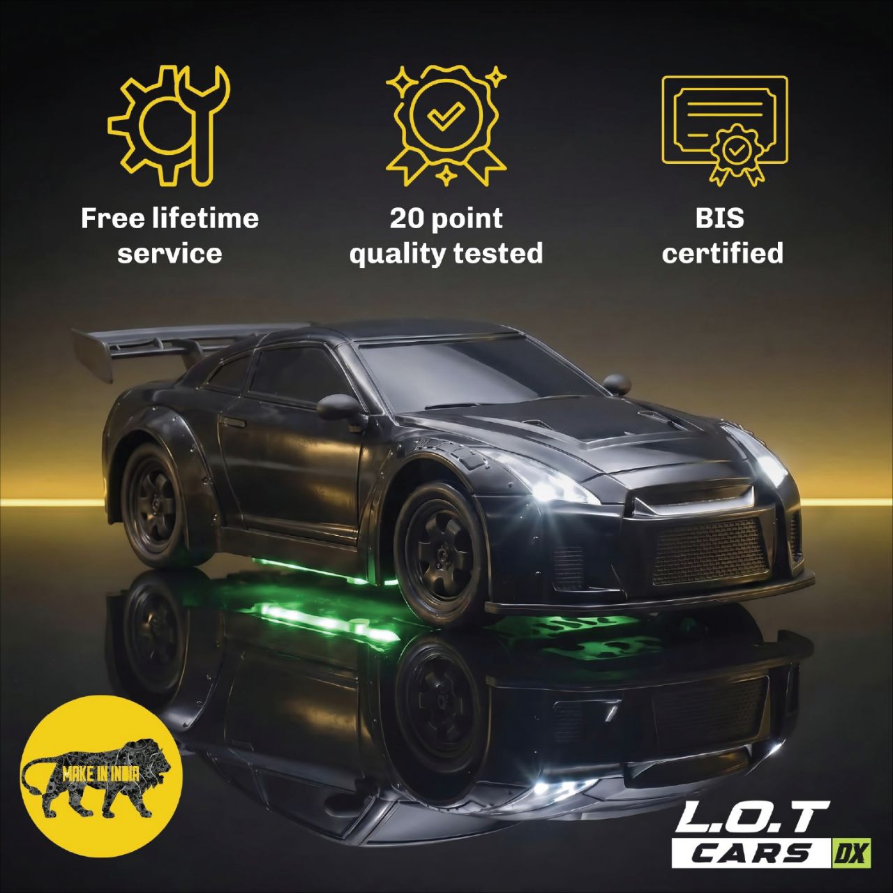 L.O.T Cars Flare 2.0 - RC Drift Car Race Black view 4