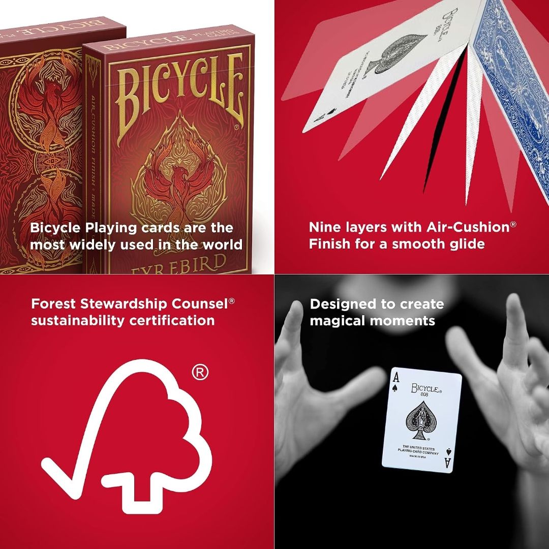 Bicycle Fyrebird Playing Card Game for All Ages,Pack of 1 view 5