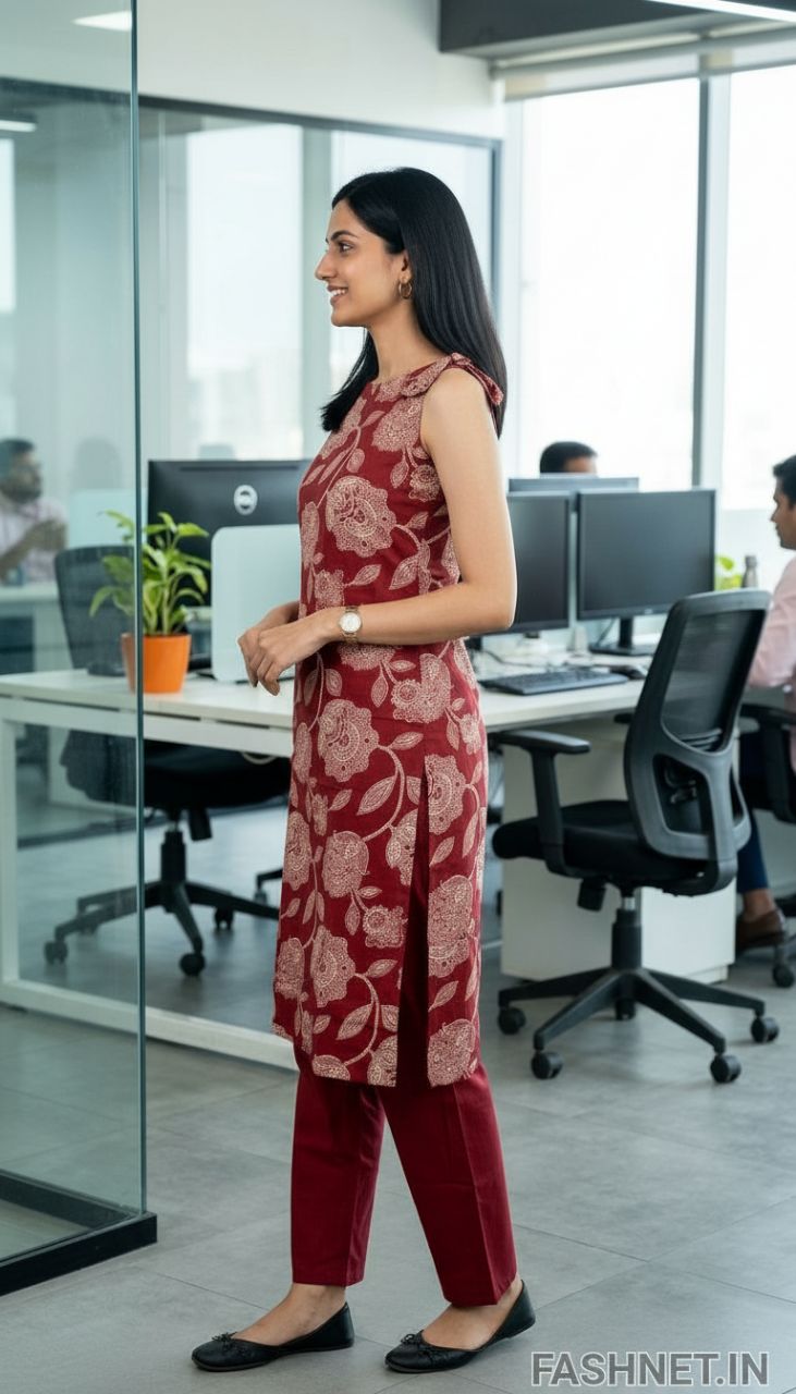 Floral Print Kurta Set 07 view 4