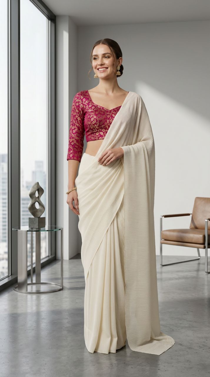 Embroidered Silk Blouse view 3