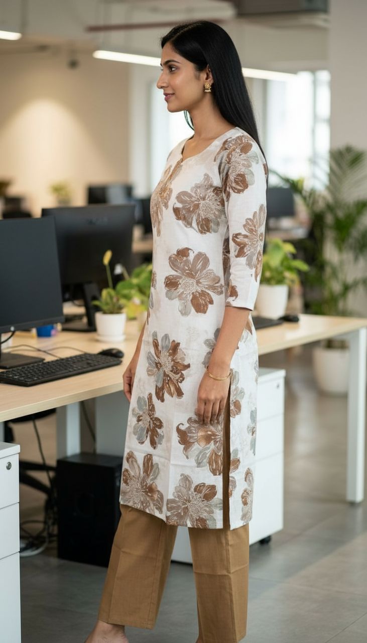 Floral Kurta Set 010 view 4