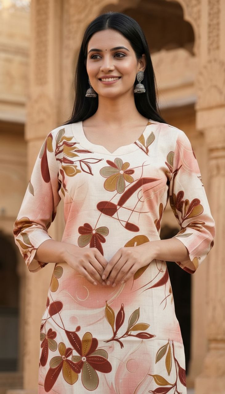 Floral Kurta Set 011 view 3