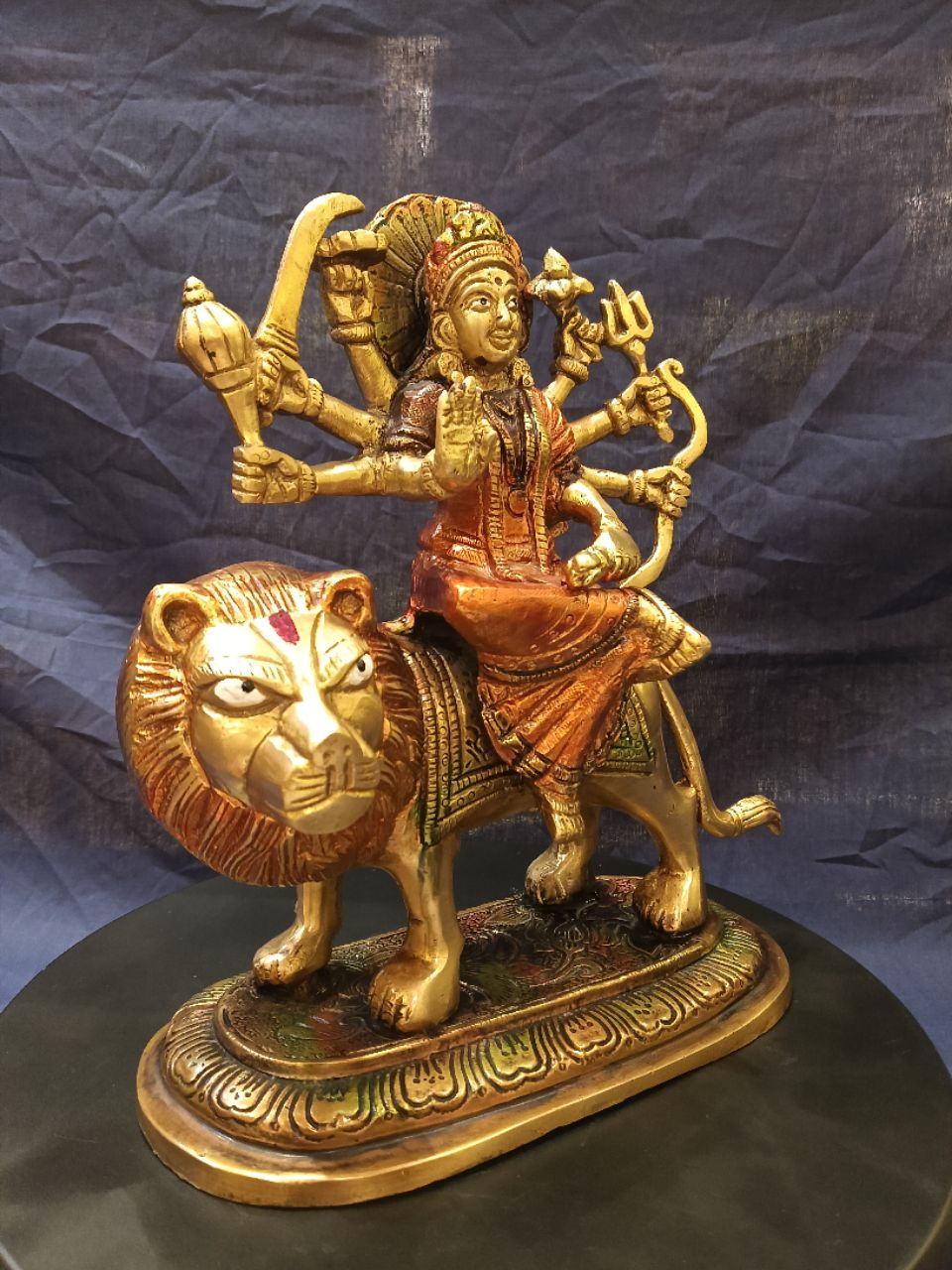 Durga Brass Idol view 3