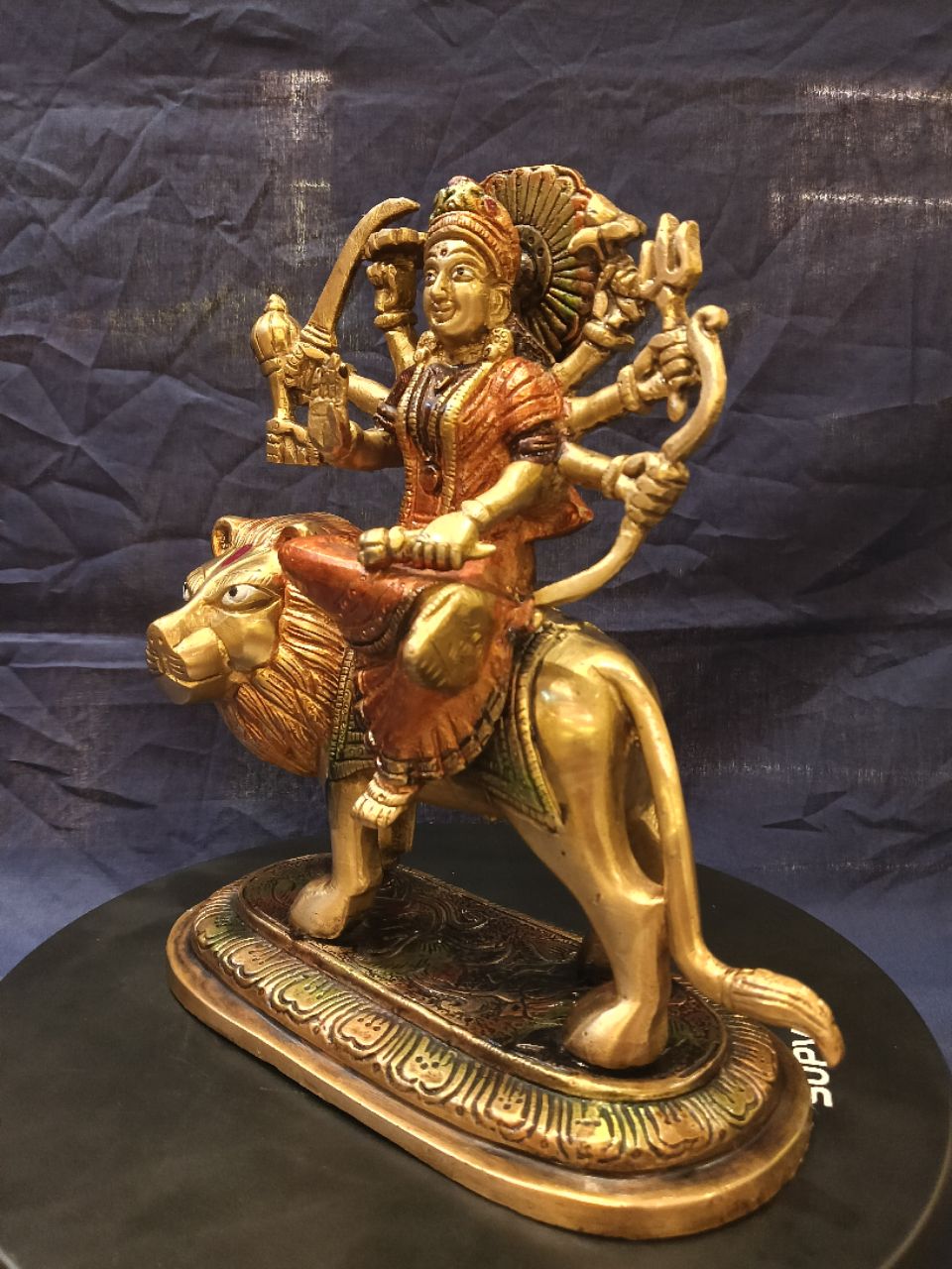 Durga Brass Idol view 4